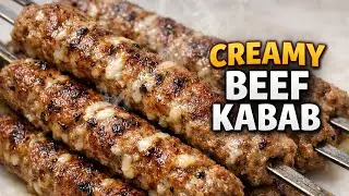 Beef Afghani Malai Seekh Kabab 🤍 Soft & Juicy | White Kabab Recipe | Ramadan Special |#comingsoon