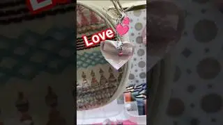 heart 💗 easy key chain for begs nd gift #diy #shots #viral #love #art #craft #handmade #keychain