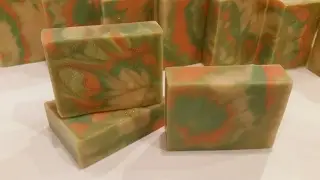 Making and Cutting Patchouli Saffron scented Cold Process Soap