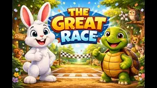 The Tortoise and Rabbit story|slow english story|english moral story for kids