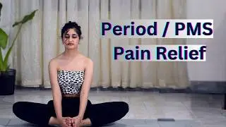 20 Min Period & PMS Yoga Stretch | Relieve Cramps, Soothe Back Pain & Ease Tension | Music Only