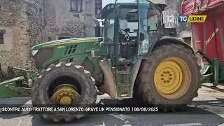 SCONTRO AUTO TRATTORE A SAN LORENZO: GRAVE UN PENSIONATO  | 06/06/2025