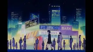 【80sアニメ都市ループ】夜の街を歩くシルエット｜レトロVJループ  / 80s Anime City Night Loop &ndash; Walking Silhouettes Retro VJ Loop
