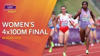 CHAMPIONSHIP record! 🔥 Women&rsquo;s 4x100m replay | Bergen 2025