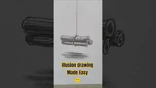 Illusion Drawing Made Easy 😵&zwj;💫 #shorts #drawing #3d