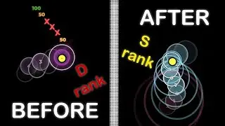 My first osu! speed score attempt, with FC comparison (152pp as of 1/3/2023)