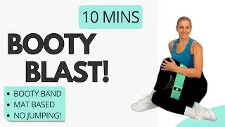 10-минутная тренировка для ягодиц 🍑 Упражнения с эластичной лентой для ягодиц (на полу)