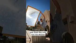 Monster lens turns rock into obsidian with solar death ray #physics #science #minecraft #obsidian
