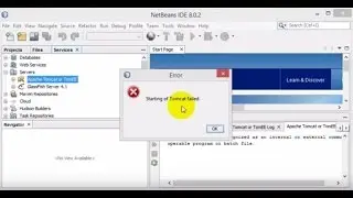 add tomcat และแก้ปัญหา starting of tomcat failed