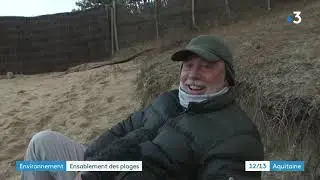 Reensablement des plages &agrave; La Teste