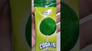 green lollipop ASMR #chocolate #lollipopasmr