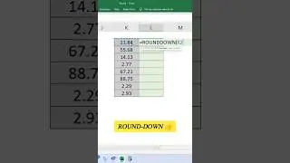 use of Round-down #round  #roundup #excel #exceltricks #exceltips #viral #viralvideos