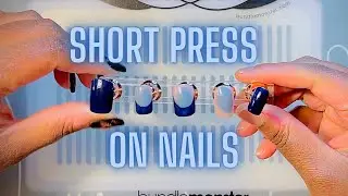 Easy Glam! Short Blue Nails & Foil Nail Art