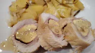 STUFFED CHICKEN THIGH WITH ROSEMARY POTATOES.