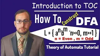 DFA Example for the language a^n b^m, n is even & m is odd / DFA Design / TOC / Automata