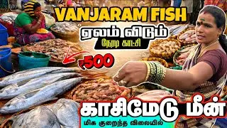 Chennai Kasimedu Fish Market at 4Am 🔥Vlog 🐟 | Vanjaram, Prawn, Crab Prices🫰🏻
