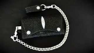 Black Stingray Trucker Trifold Chain Wallet by RyanTheAnvil of Anvil Customs