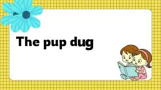 English - phonics-CVC words reading practice-simple sentences with CVC words-vowel 'u'  for kids.