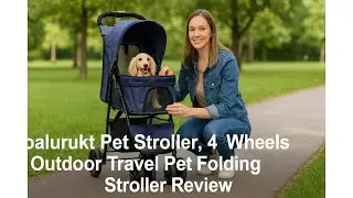 🛒 balurukt Pet Stroller, 4 Wheels Outdoor Travel Pet Folding Stroller Review 🐶