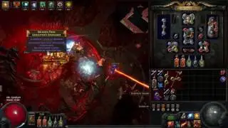 Path of exile :Flame Blast Totems Chieftain-Tier 14 Volcano map