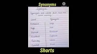 Synonyms Definition with examples #shorts