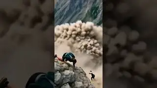 😱TERRIFYING Moment: Mountain Ridge COLLAPSES Under Hikers!
