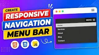 How to Create a Responsive menu bar with Html CSS & jQuery Plugin  Bangla 2020