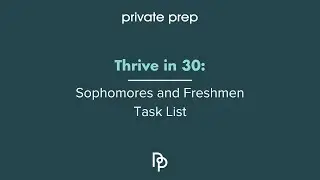 Sophomores and Freshmen Task List