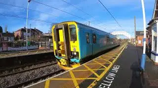 NetworkRail class153 DMU Super Sprinter test train, Newcastle to York, fast pass (ish) CLS Station.
