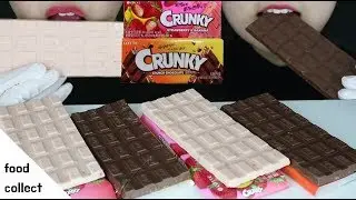 CRUNKY CHOCOLATE ASMR  / 초코, 딸기바나나 크런키 초콜릿