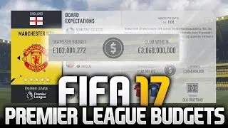 FIFA 17 PREMIER LEAGUE CLUB BUDGETS & EXPECTATIONS!