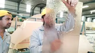 5MM burwn glass cutting for fan fating aluminum window 🪟🔥💪