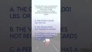 Texas CDL | General Knowledge Test - Question 69 of 100