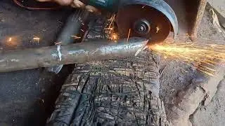 Easy way to make a splitting wedge (for stone) using axle