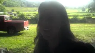 Ann Little took my dare and ate a grasshopper.