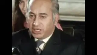 Zulfikar Ali Bhutto speaking at Pakistan mission to UN in NY on 17/12/1971.