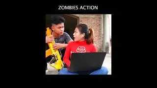 XGirl Nerf Films : Action Nerf Guns Fight Alibaba Zombies Battle #shorts