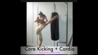 Core Kicking + Cardio Punching Bag Drills - Susan Arruda