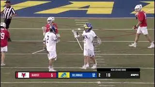 Drift off the Hedge & Catch it Loaded - Tye Kurtz to Mike Robinson (Delaware Men's Lacrosse 2023)