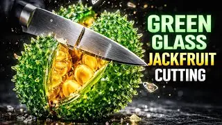 Perfect Green Glass Jackfruit Slice 🍈 | Oddly Satisfying ASMR