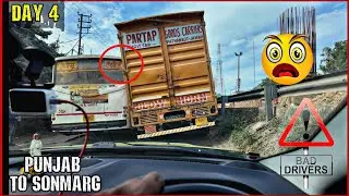 Day 4: Bad Drivers Of JAMMU 😳 | Punjab To Sonmarg | Umlingla Pass Road Trip | Jeep | Enowaytion Plus