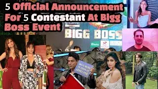 5 Confirmed Contestants - Bigg Boss Season 15 | Official Announcement | BB15