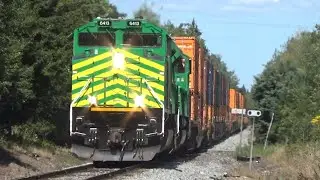 Short Stack Train NBSR Work 6413 Extra passing Acamac, NB