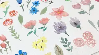 Pintura fácil com aquarela - Flores 🌻