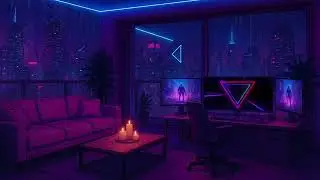 Rainy Neon Streets | Futuristic Lofi Ambience for Work & Study