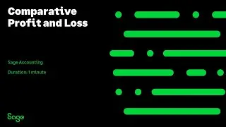 Sage Accounting - Comparative Profit and Loss (Canada)