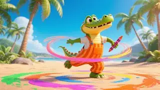 🐊🎨 Crayon Croc&rsquo;s Color Parade | Bright Baby Rhyme & Painting Song