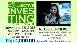 Mona Cabrera on Colayco Financial Education Seminar