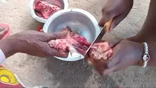 Village life style morning routine MOM PREPARE lion meat hadzabe food cooking