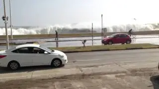 Marejadas en Antofagasta, Gran Ola sobrepasa